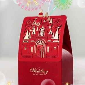 城堡婚禮回禮禮物盒 紅色 1
